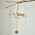 Solid Wood Fish Hanging Bell | Rustic Home & Door Ornament