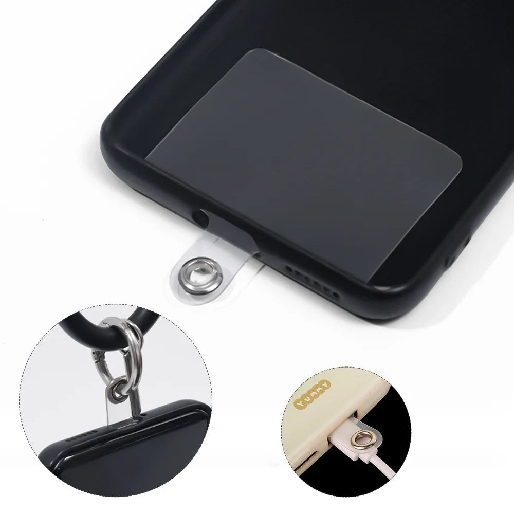 Universal Clear Phone Lanyard Tether Tabs – PVC Strap Patches