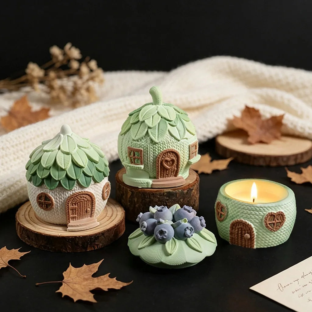 3D Fairy Tale Woven House Silicone Mold – Candle & Resin DIY