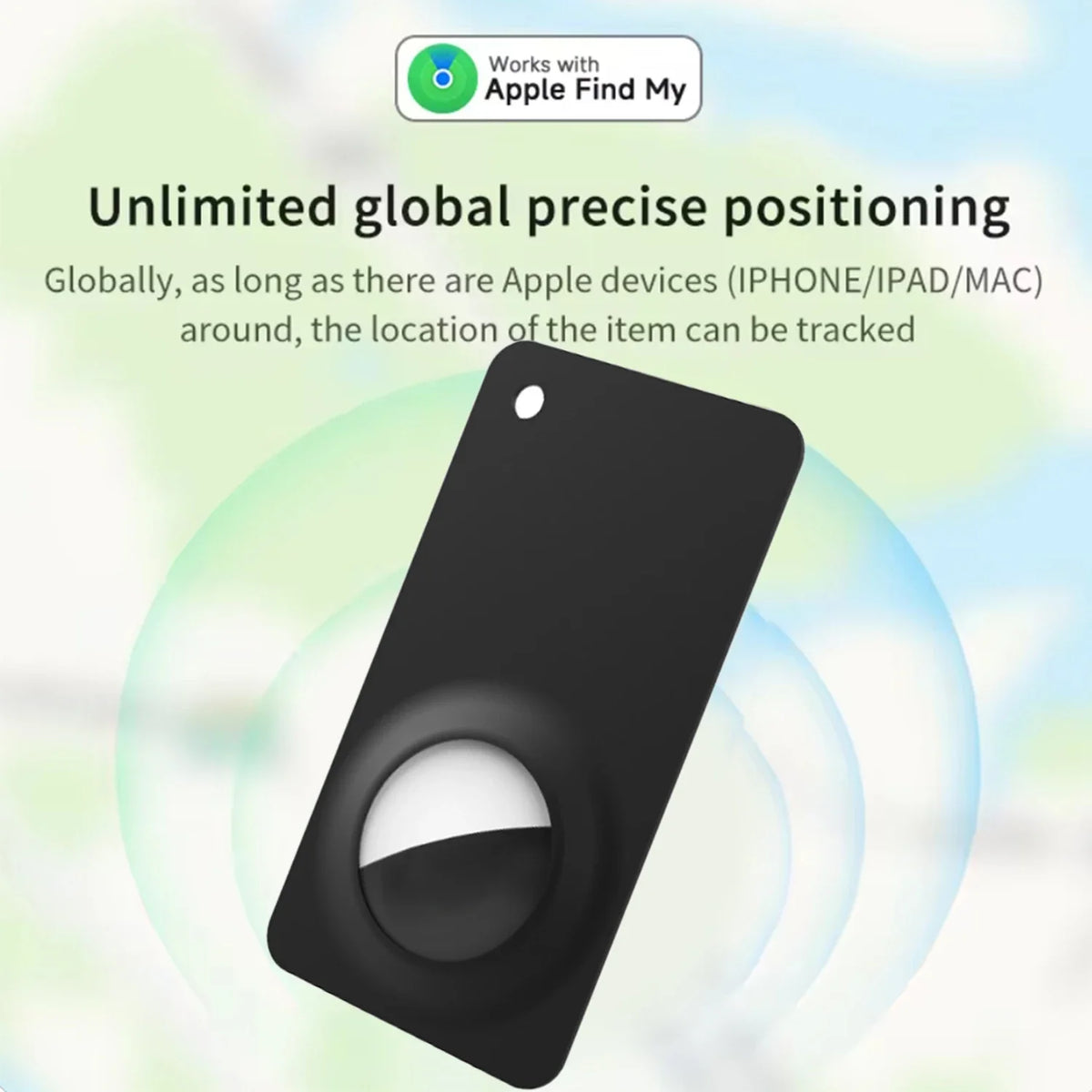 Ultra-Thin Silicone AirTag Wallet Card Holder Protective Case