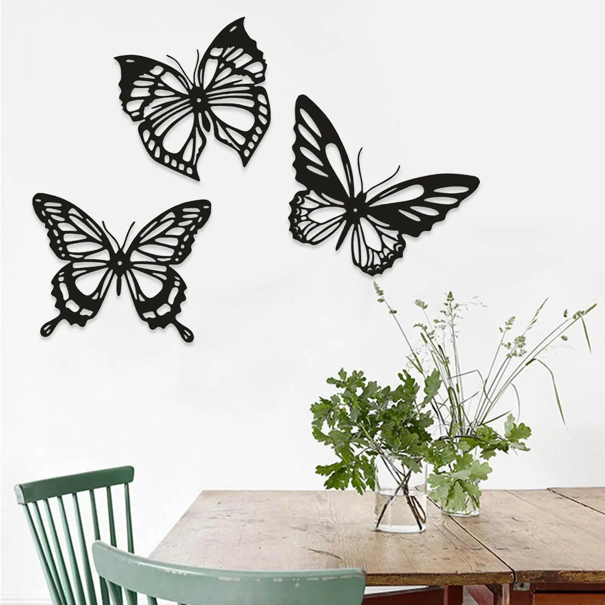 Metal Butterfly Wall Decor Set of 3 – Indoor & Outdoor Art