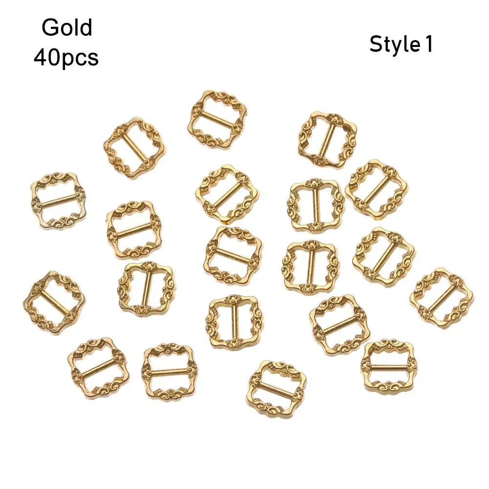 Mini Metal Doll Buckles Tri-Glide Belt DIY Accessories 20/40pcs