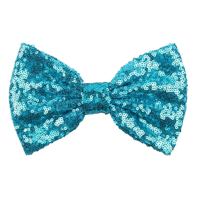 5-Pack Glitter Sequin Hair Bows – DIY Girls Hair Accessories
