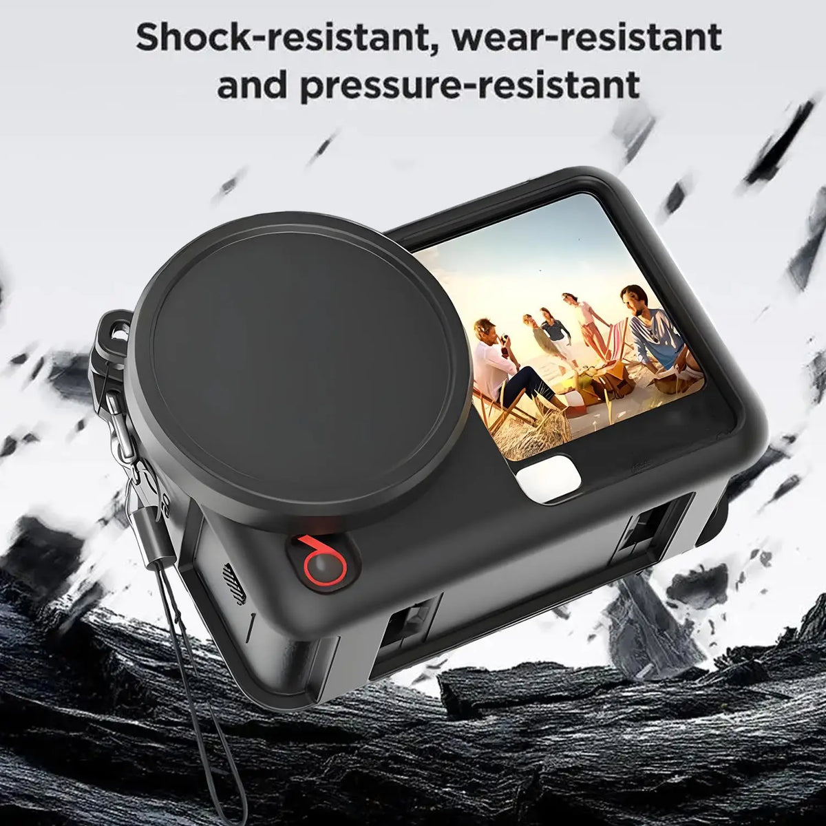 Silicone Case with Lens Cap & Lanyard for DJI Osmo Action 6