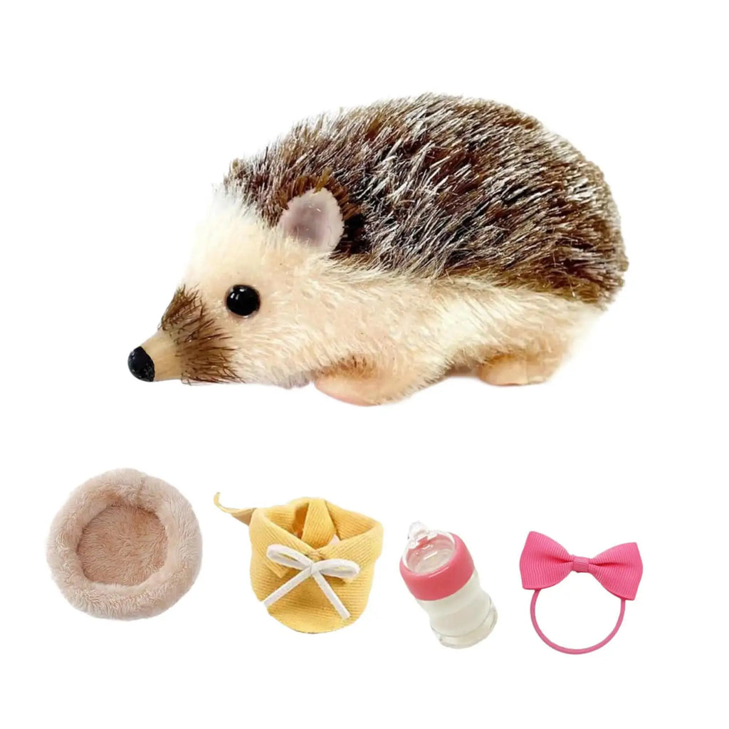 5" Lifelike Mini Silicone Hedgehog Toy – Kids Gift Set