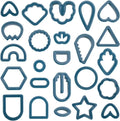 24-Piece Polymer Clay Cutters – Multi-Shape Geometric DIY Set