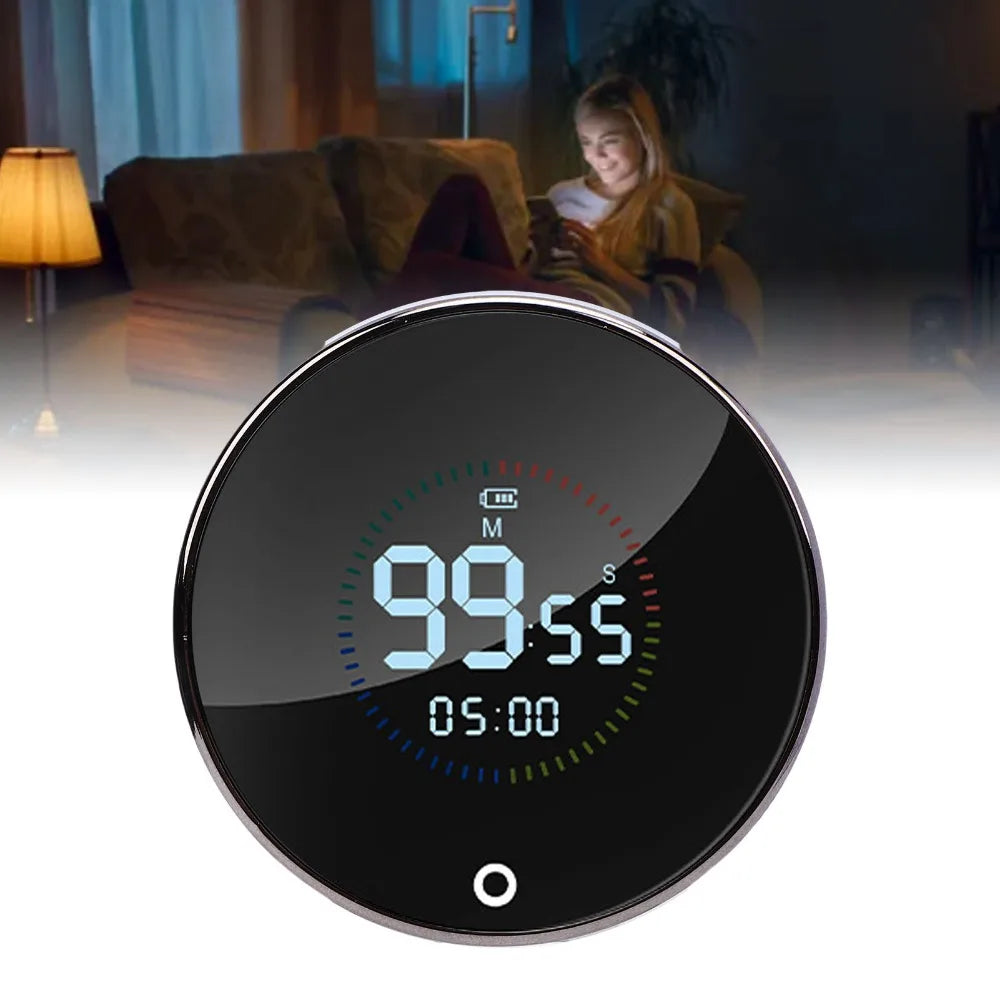 USB Rechargeable Magnetic Countdown Countup Kitchen Timer