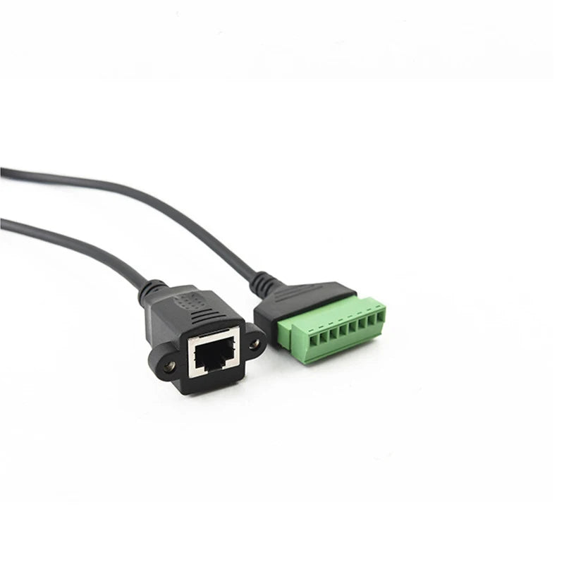 RJ45 Ethernet Female Adapter Cable – No-Solder Pure Copper LAN