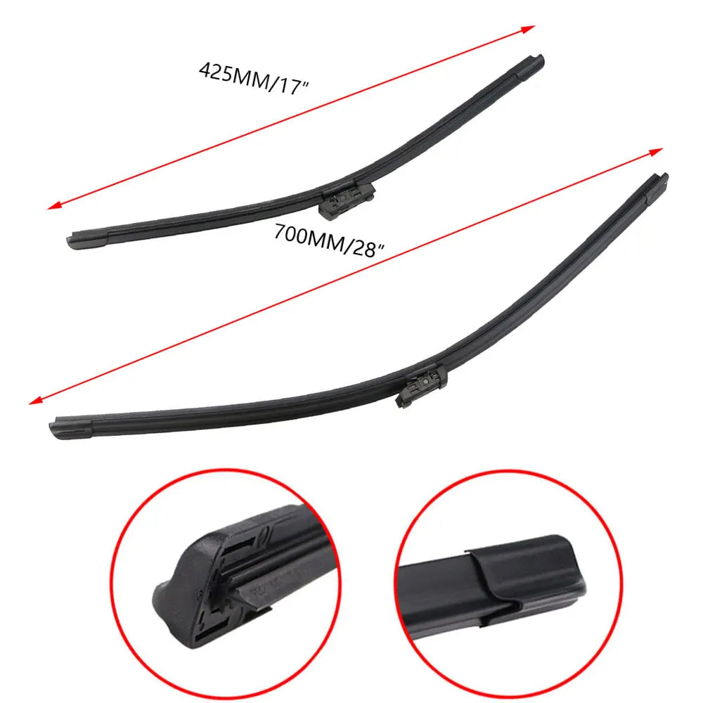 Tesla Model 3 Wiper Blades 28"+17" (2018–2022) Front Set
