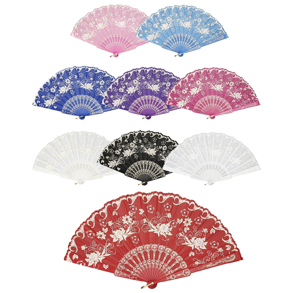 Chinese Hot Stamping Folding Fan – Ladies Dance & Qipao Fan