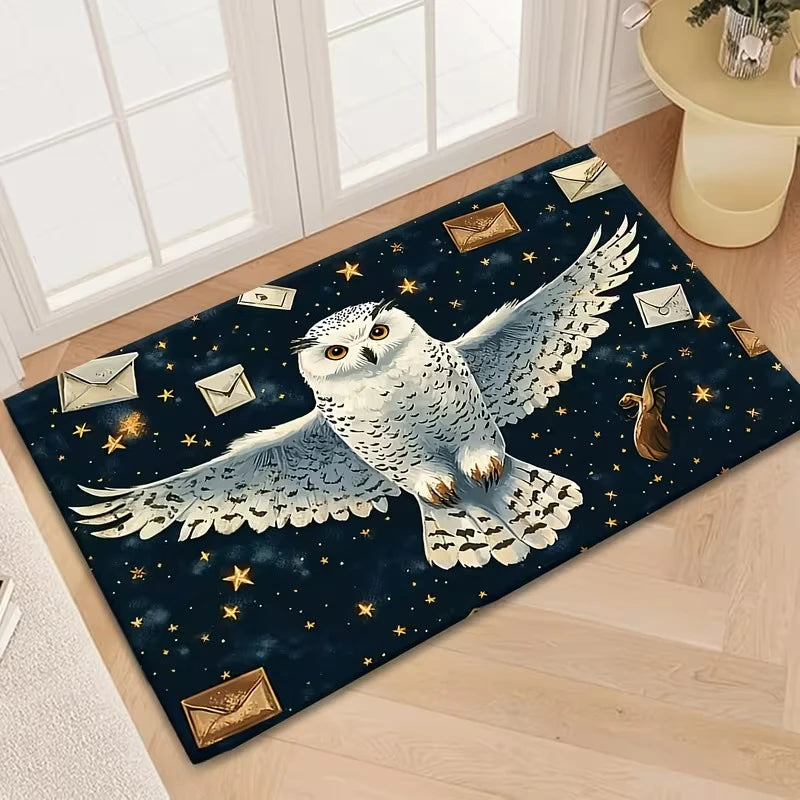 Whimsical Owl Starry Sky Anti-Slip Door Mat | Kitchen & Home