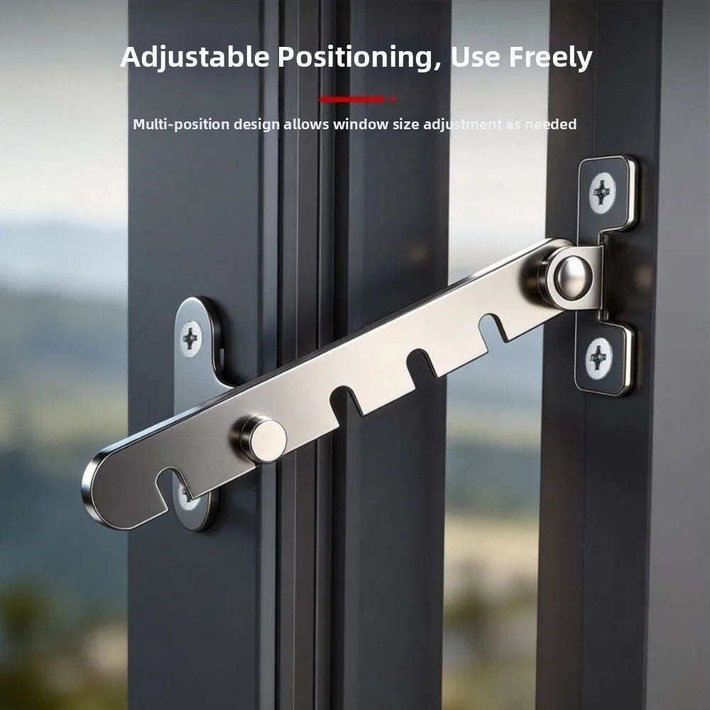 5-Gear Adjustable Window Limiter Latch – Child Safety Lock
