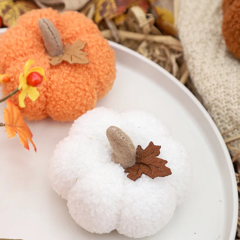 Halloween Plush Pumpkin Decor | Fabric Autumn Ornament