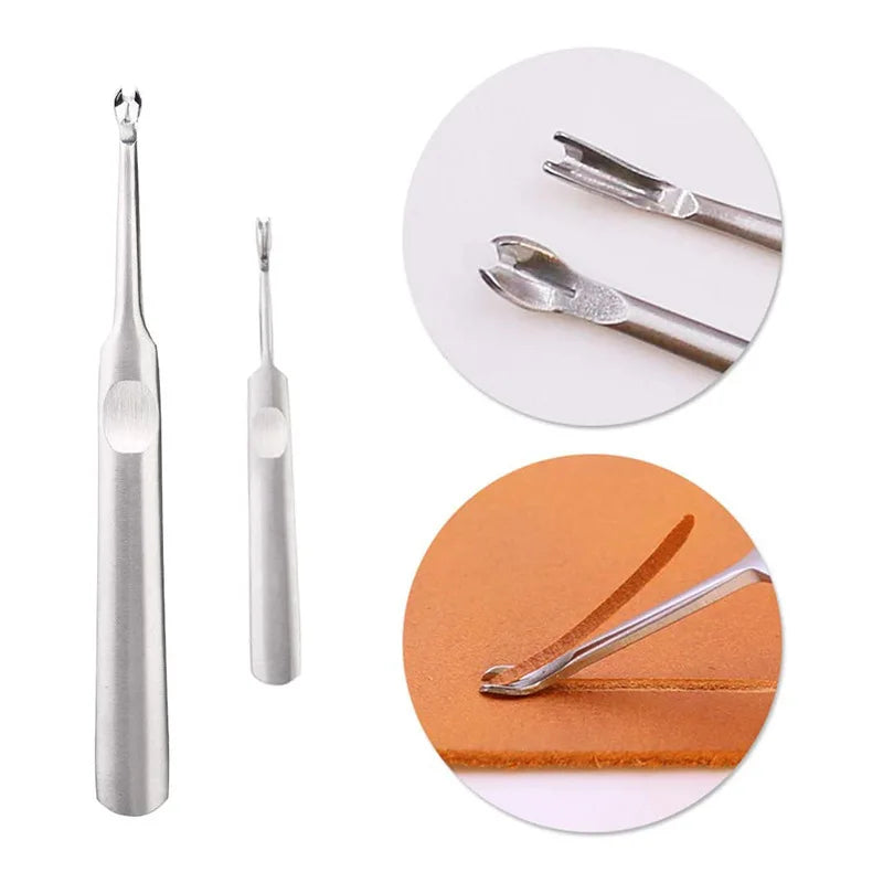 U & V Leather Groover Skiving Tool Kit – 4-Piece Stainless Set