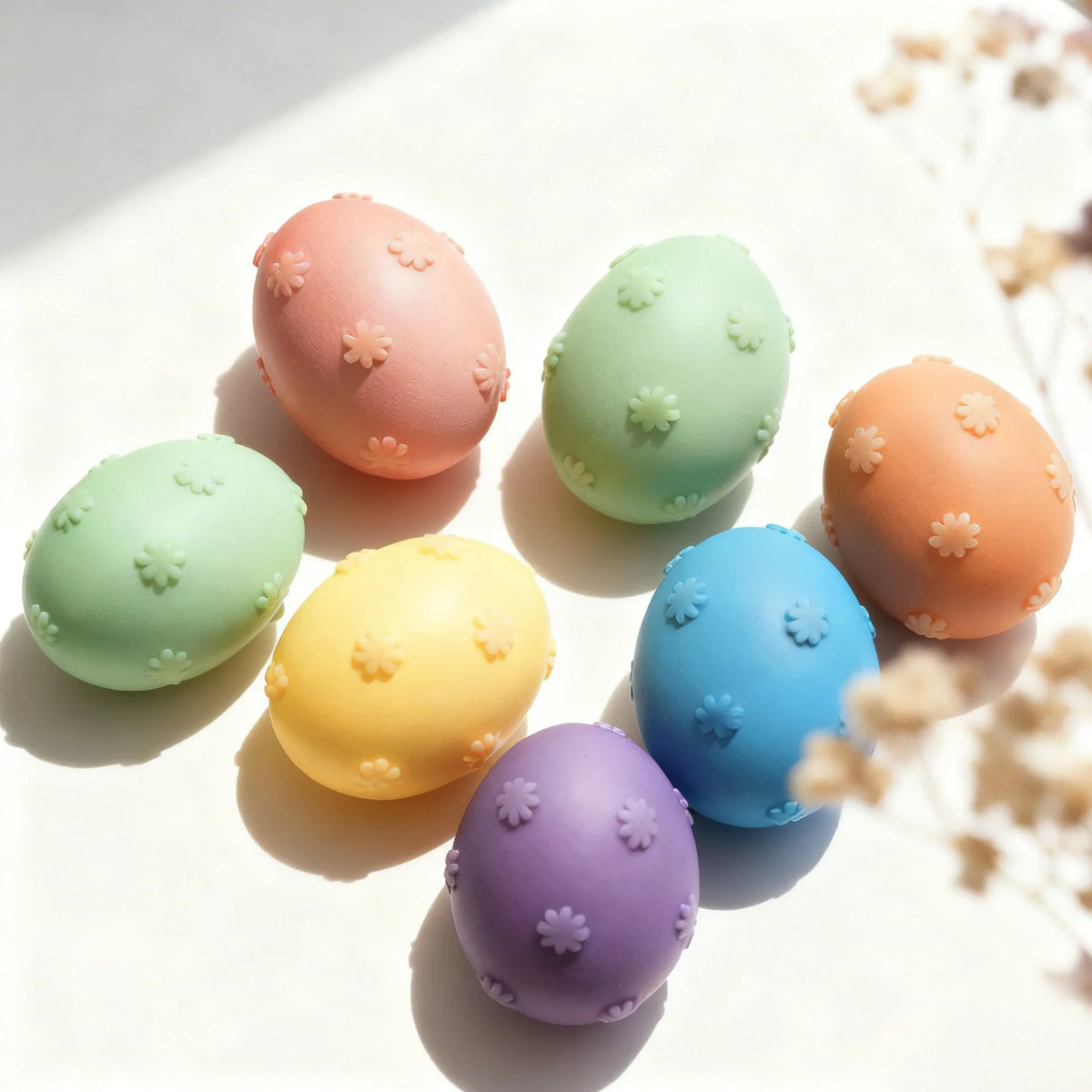 3D Daisy Easter Egg Silicone Mold | DIY Candle & Plaster