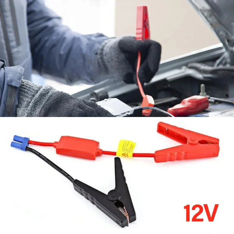 Car Jump Starter Clamp Clips – Anti-Reverse EC5 Silicone Cable