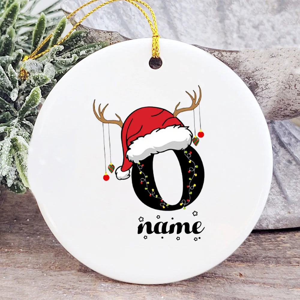 Personalized Baby's First Christmas Ceramic Bauble Ornament