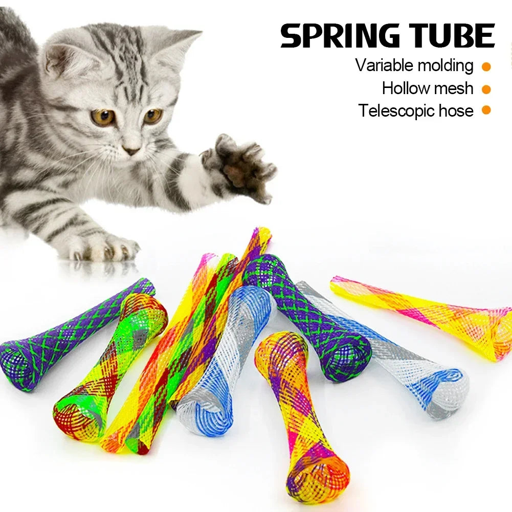 Colorful Cat Spring Toys – Interactive Indoor Cat Play Toy
