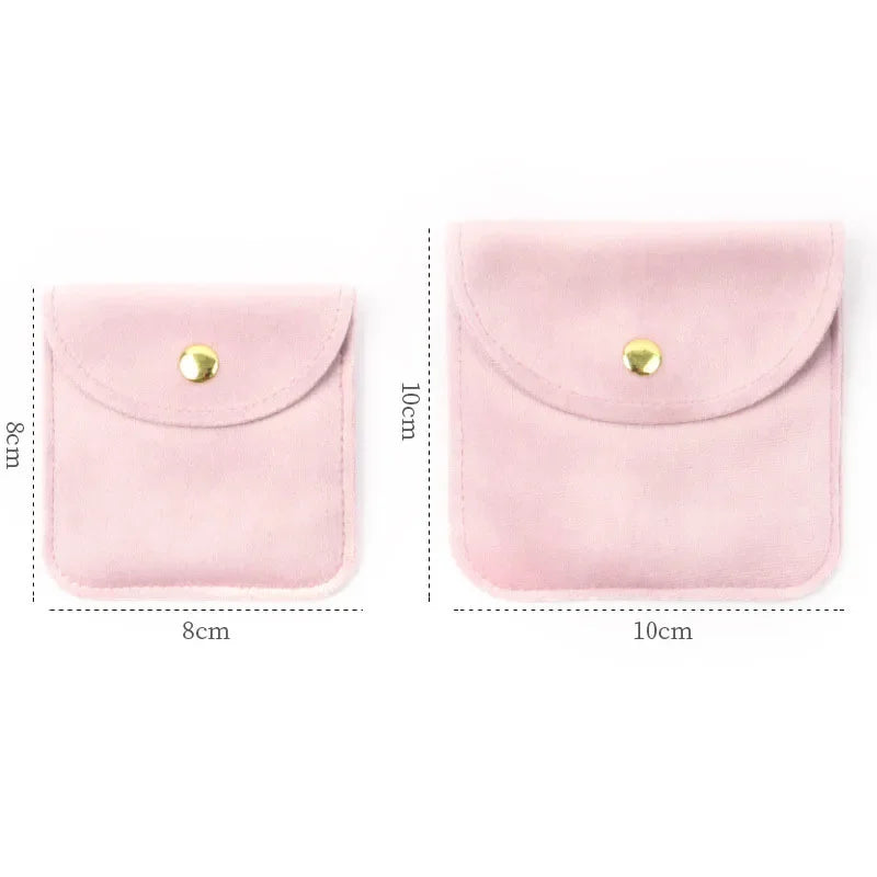 Velvet Envelope Jewelry Pouch | Snap Button Gift Bag