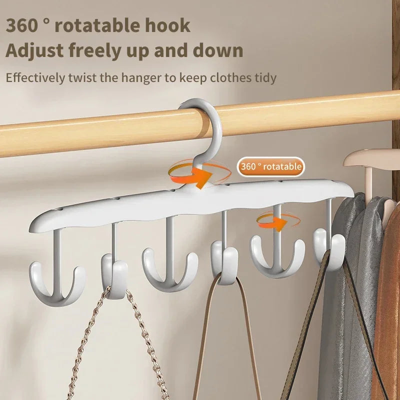 360° Rotating 12-Hook Hanger | Space-Saving Closet Organizer