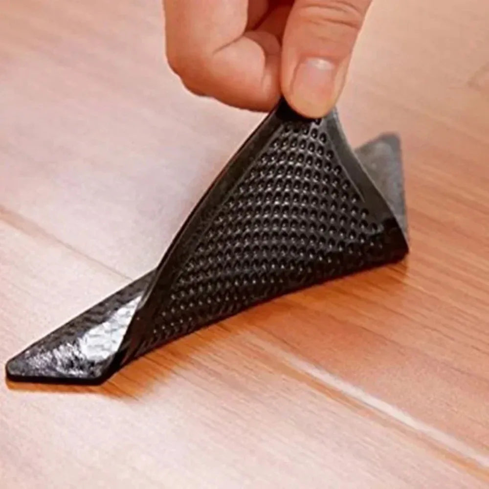 4-Pack Anti-Slip Rug Corner Pads – Strong Grip, Reusable