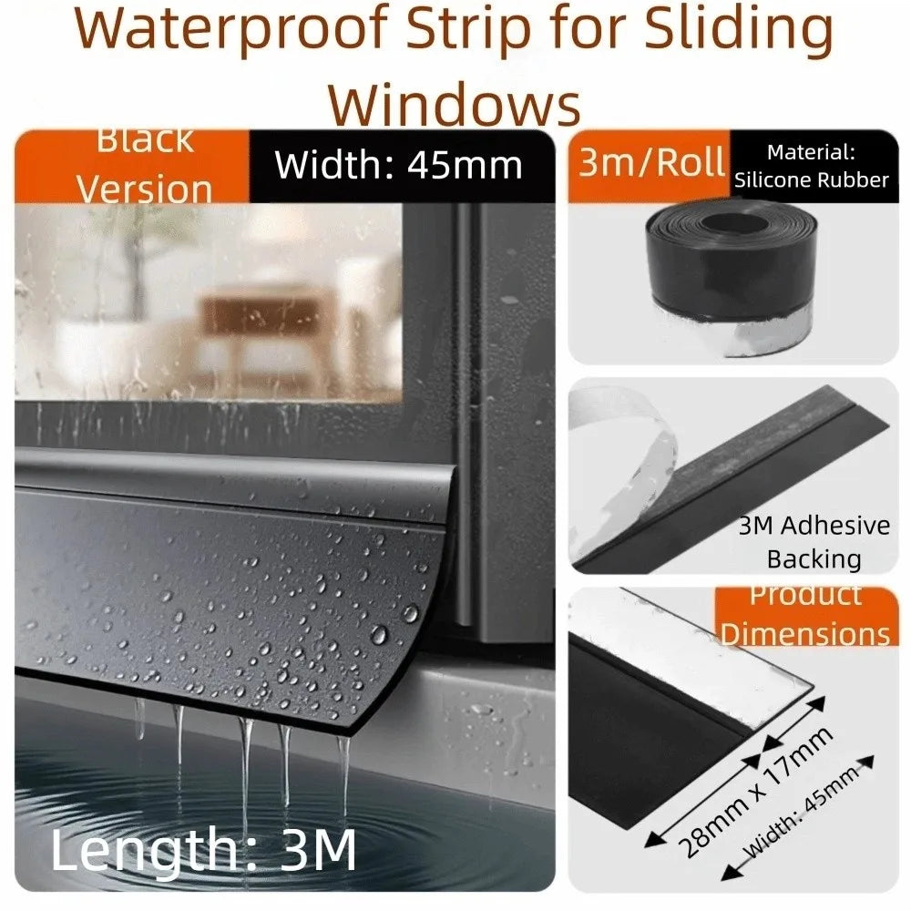 Rubber Window Waterproof Sealing Strip | Water Blocking Bar