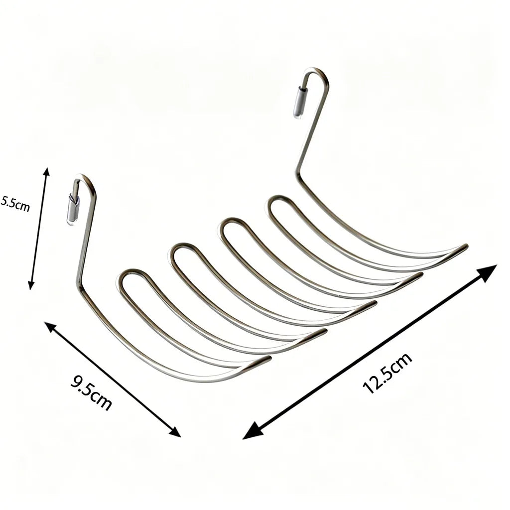 No-Drill Stainless Steel Sink Hanging Organizer & Draining Rack