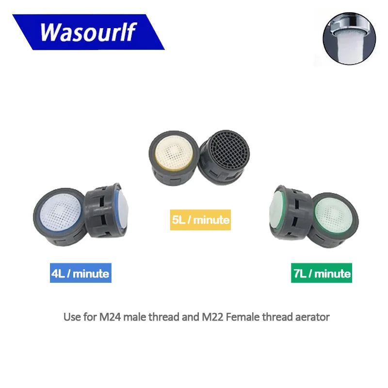 2-Pack Water-Saving Faucet Aerator M24 Male F22 | WASOURLF
