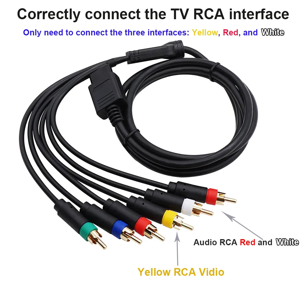 RGBS AV Cable for Nintendo N64, SNES & NGC – CRT Monitor