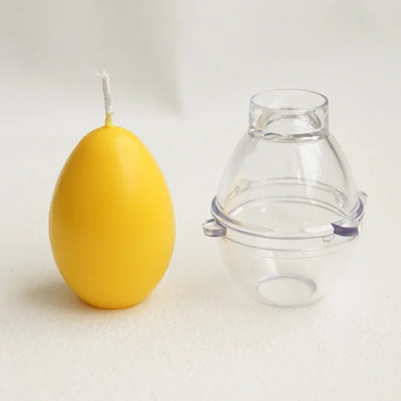2-Piece Egg Candle Mold Set – Acrylic Plastic Candle Making Kit
