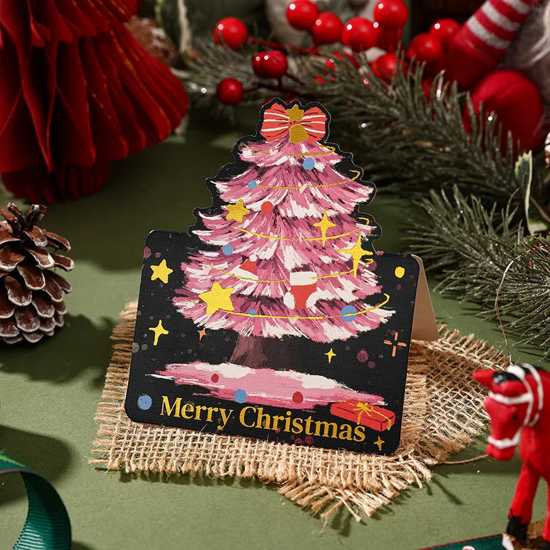 10-Pack Gold Foil Christmas Greeting Cards with Envelopes
