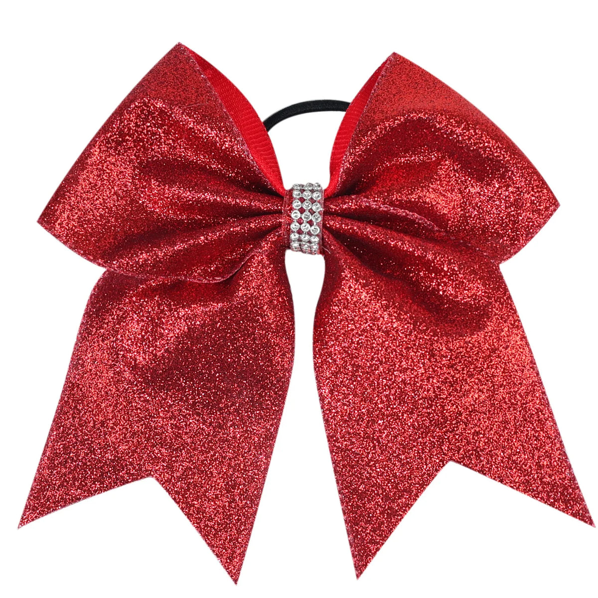 12-Pack Glitter Grosgrain Cheerleading Hair Bows for Girls