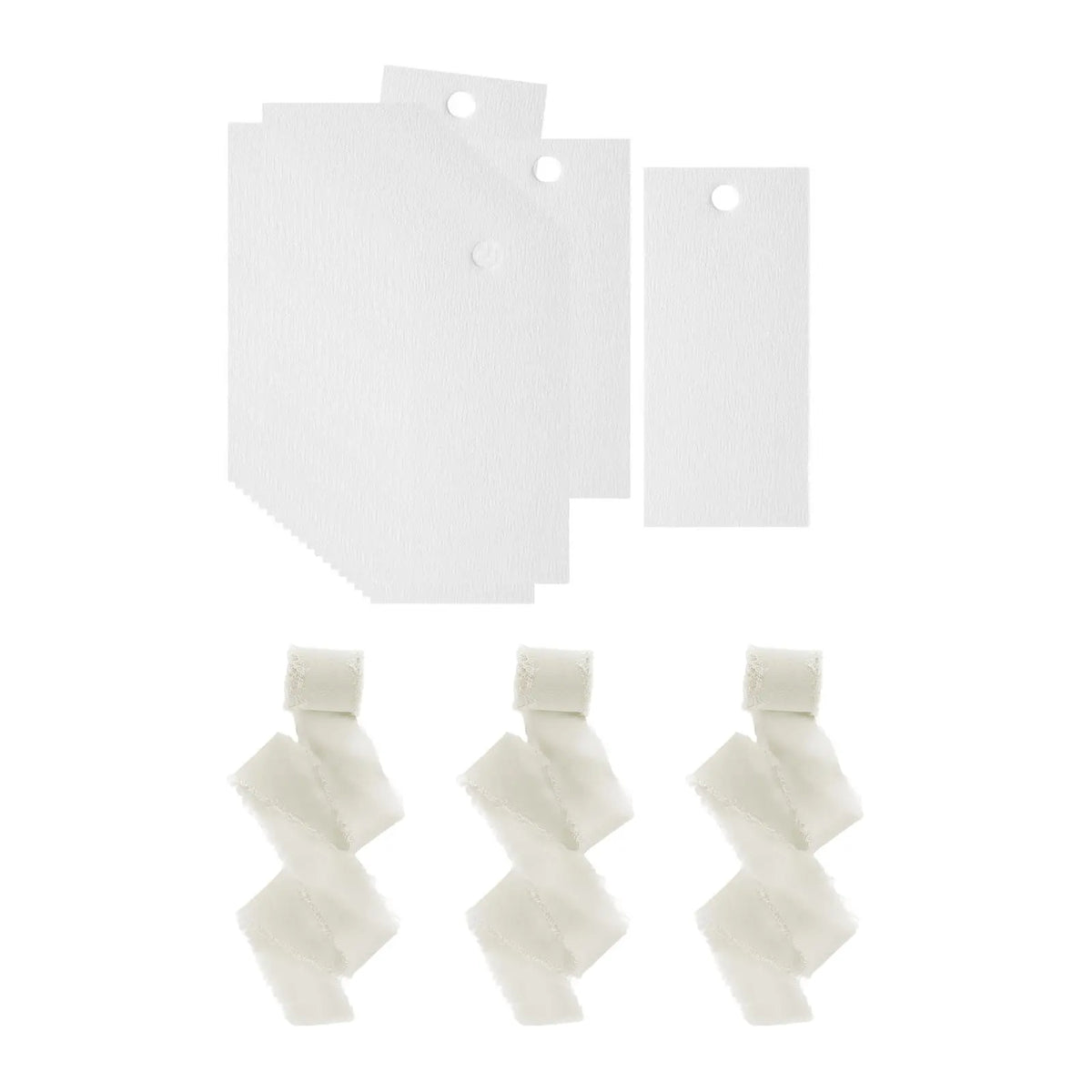 Blank Place Cards with Ribbon – 50-Pack Wedding & Party Name Cards