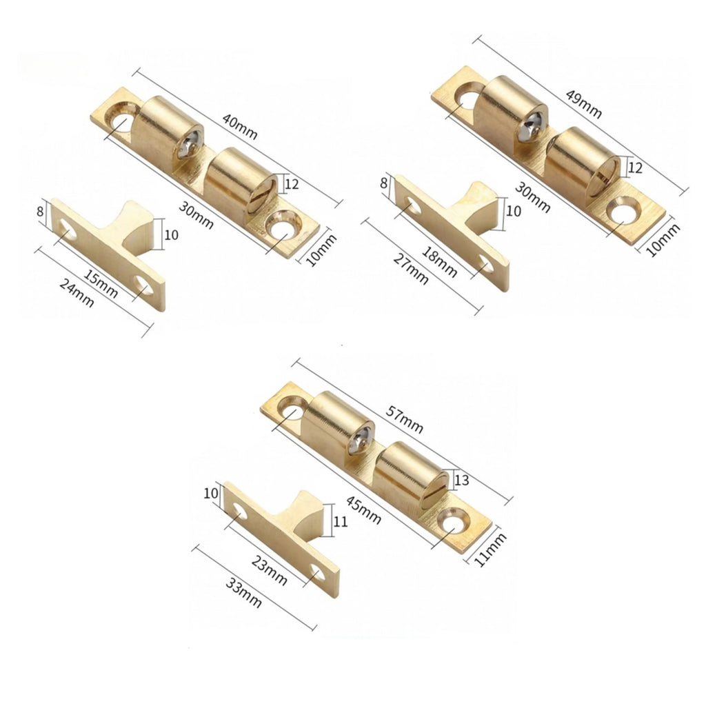 Brass Double Roller Spring Ball Catch Latch – Adjustable Cabinet