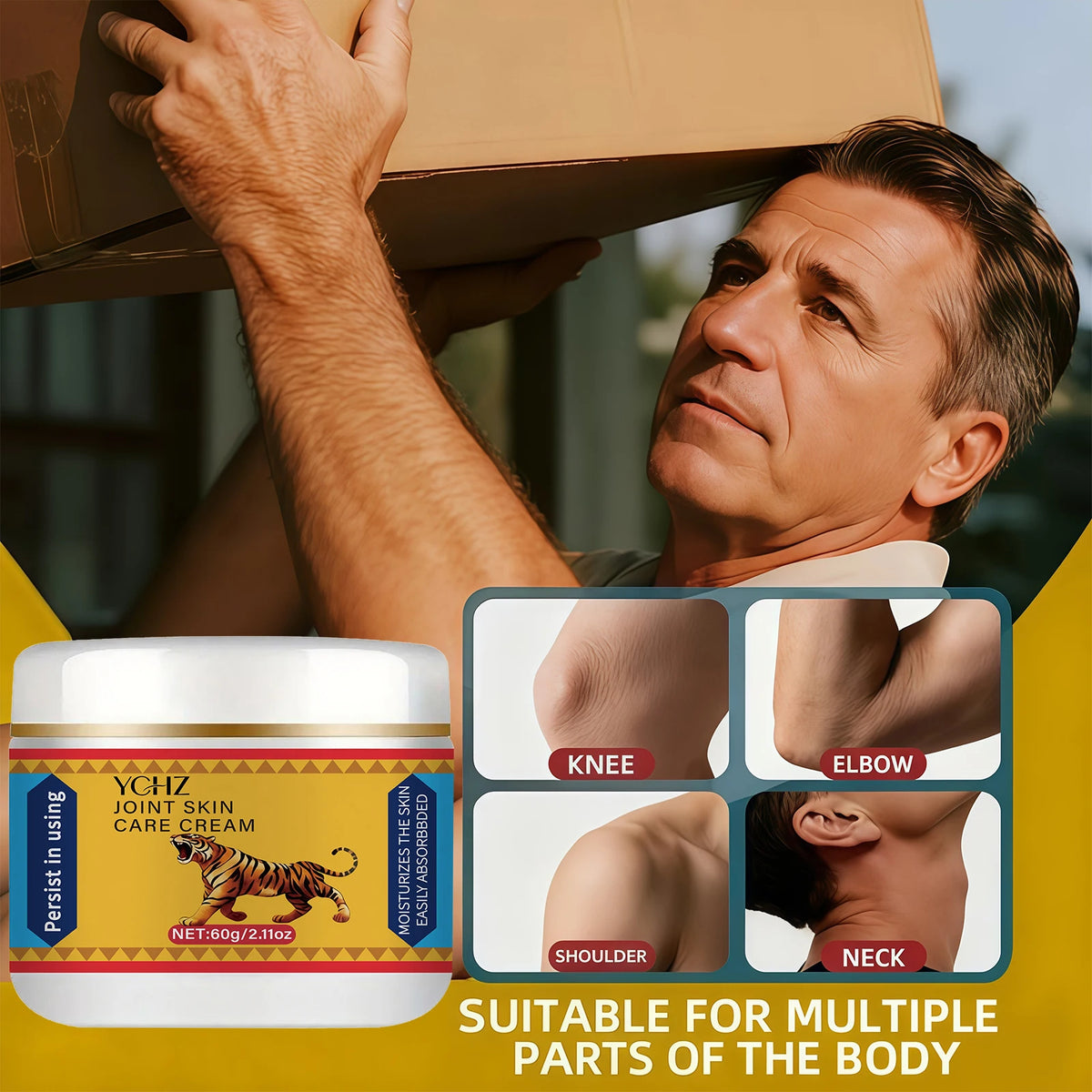YCHZ Tiger Massage Cream – Moisturizing Body Cream 60g