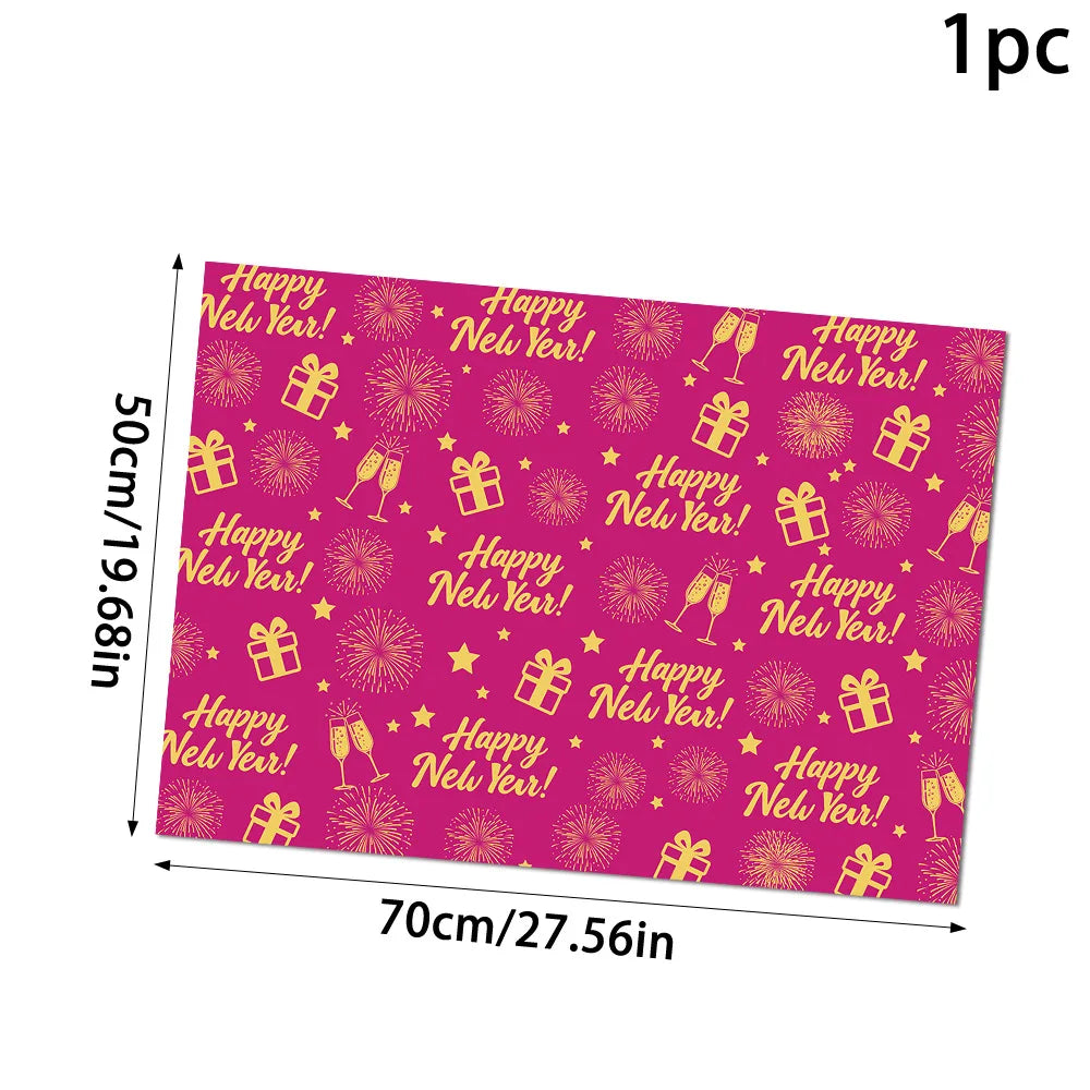 Christmas Kraft Gift Wrapping Paper – Black & Gold 50x70cm
