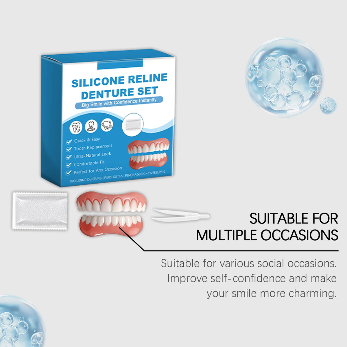 Silicone Soft Denture Reline Kit – Upper & Lower Set