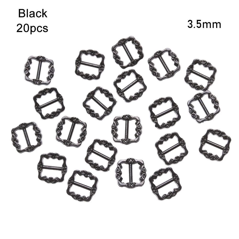 Mini Metal Tri-Glide Doll Buckles 20/40pcs – DIY Bag & Belt