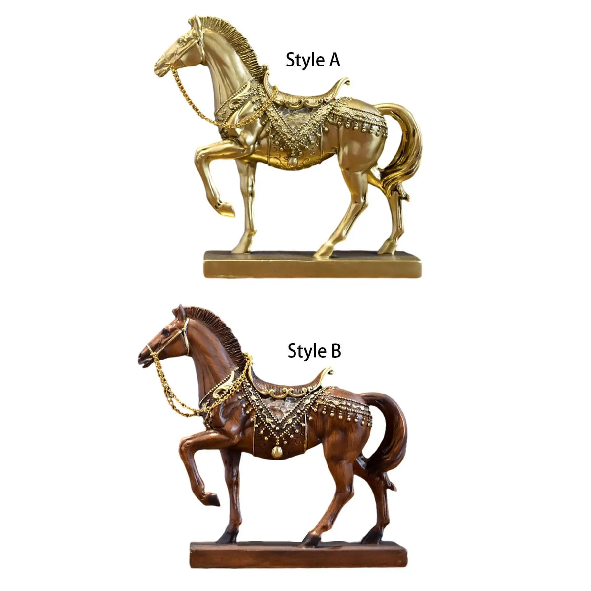 Vintage Resin Horse Figurine Sculpture | Desktop Home Decor