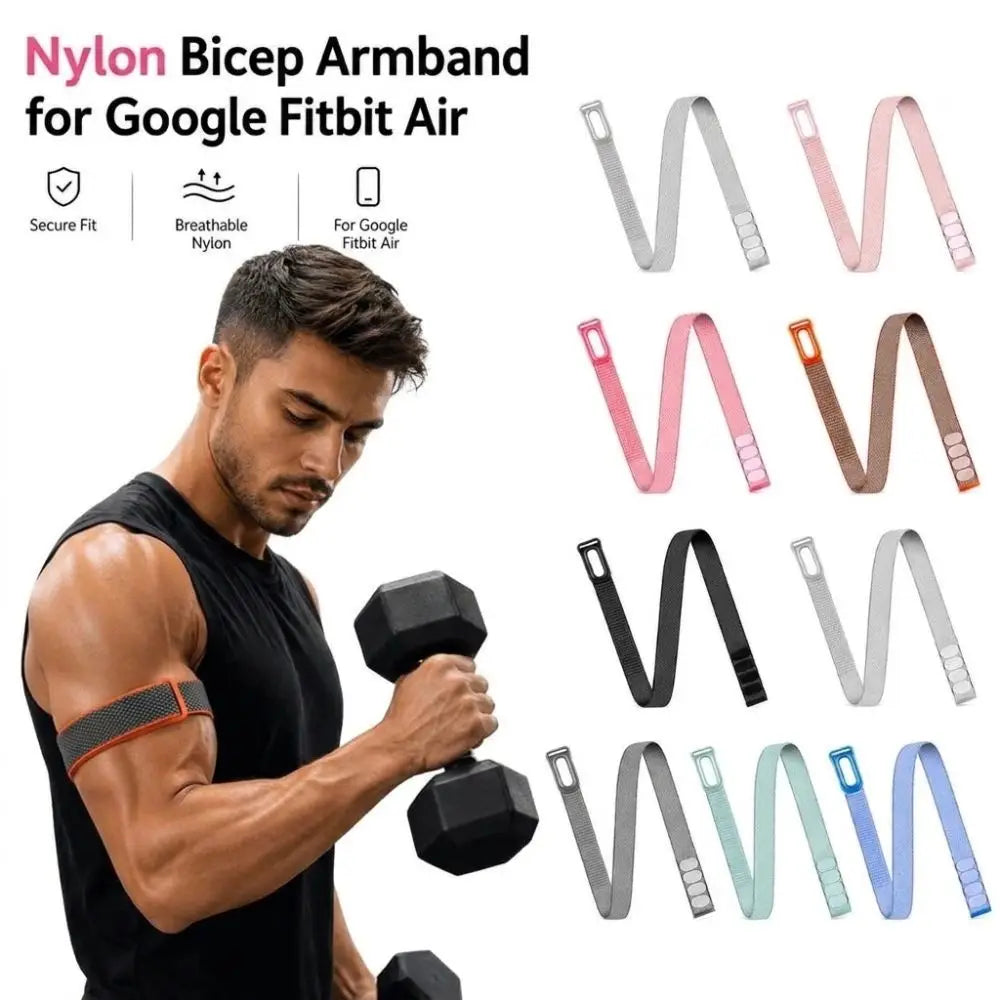 Nylon Sport Bicep Band for Google Fitbit Air | Adjustable Strap