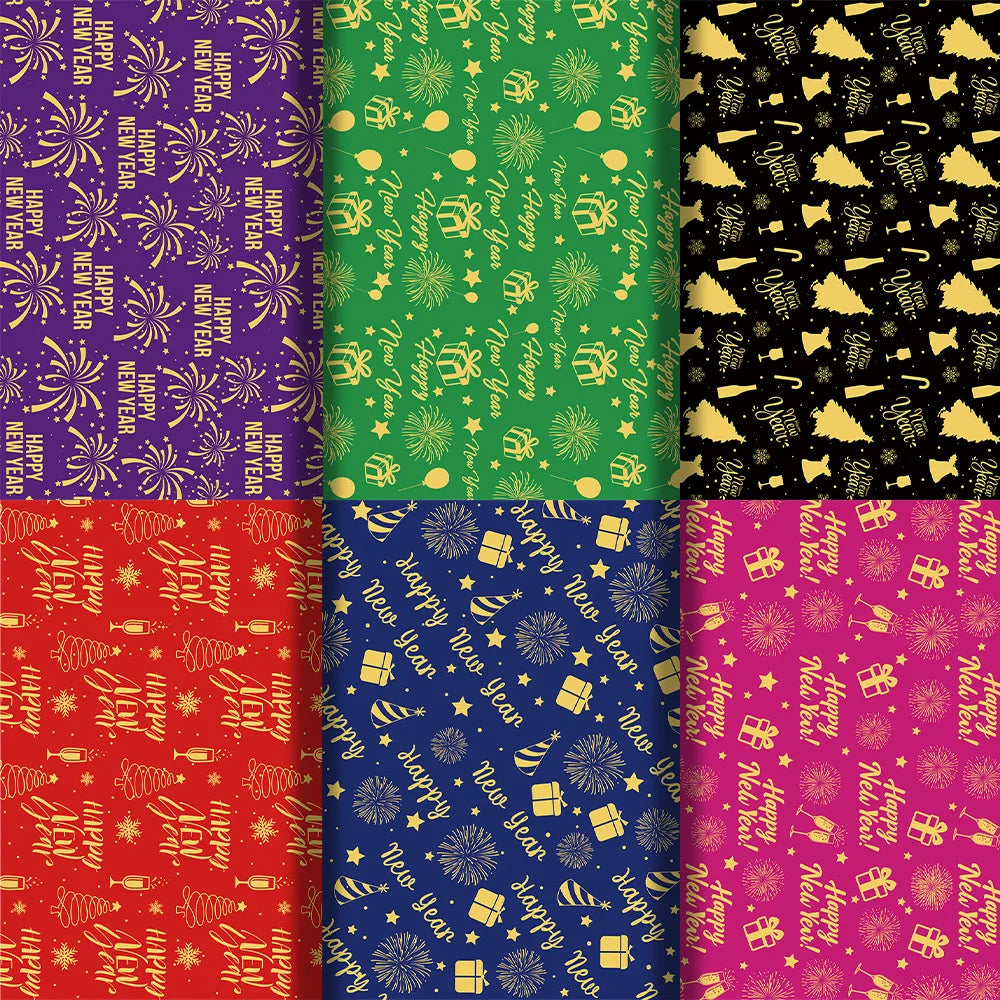 Christmas Kraft Gift Wrapping Paper – Black & Gold 50x70cm