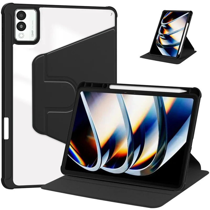 Tecno Megapad 11 Case – 360° Rotating Stand & Pencil Holder