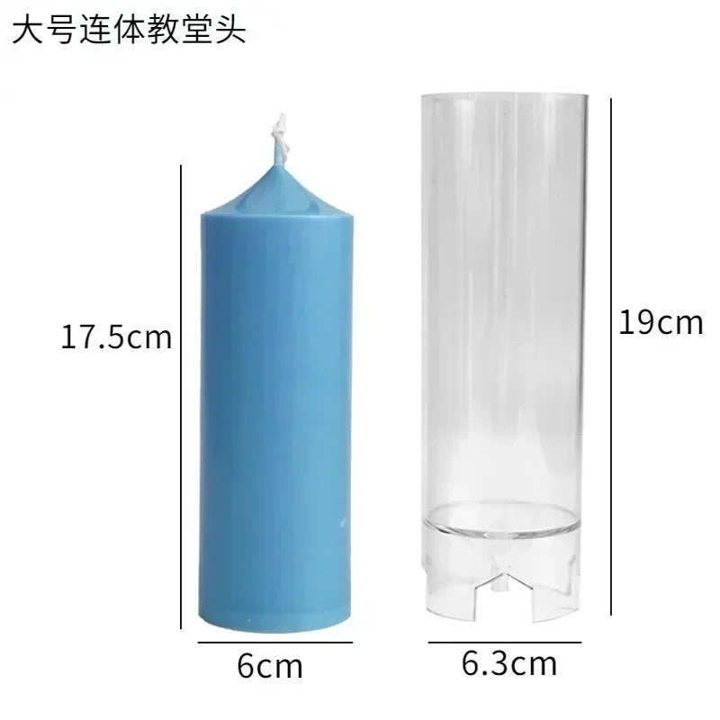 Pointed Cylindrical Acrylic Candle Mold | DIY Candle Making