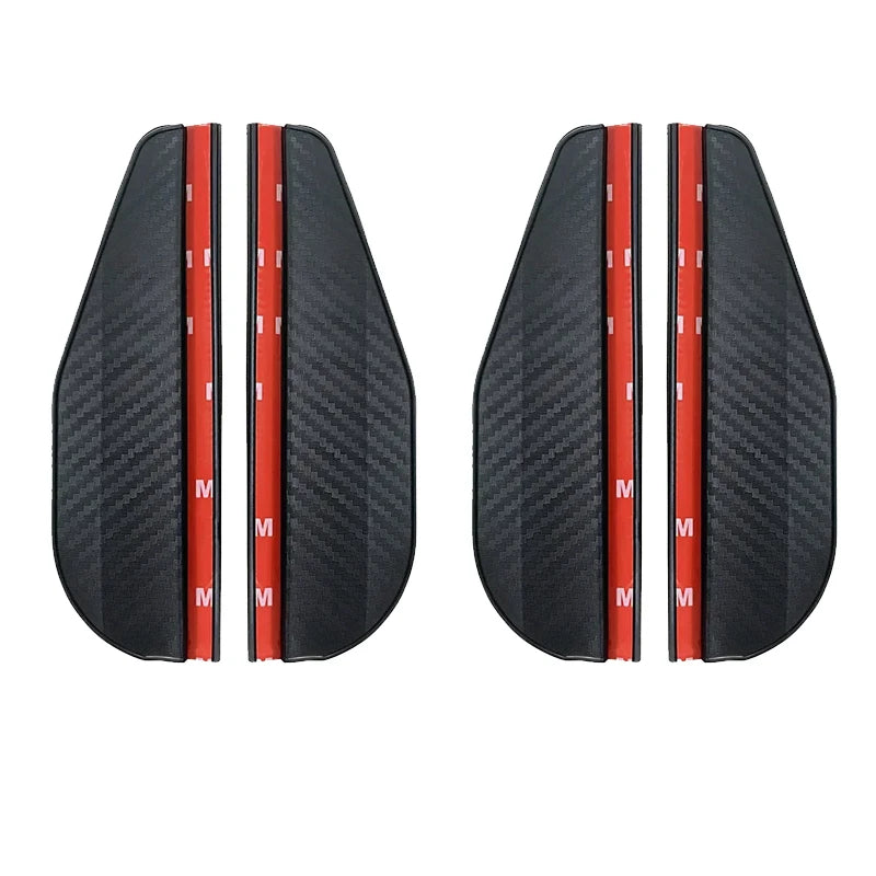 Carbon Fiber Rearview Mirror Rain Guards | Waterproof Baffles 2PC