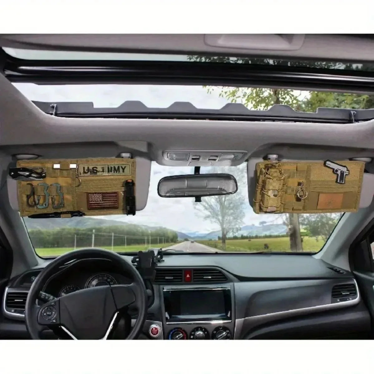Tactical Car Visor Organizer Bag | SUV Truck Travel Storage