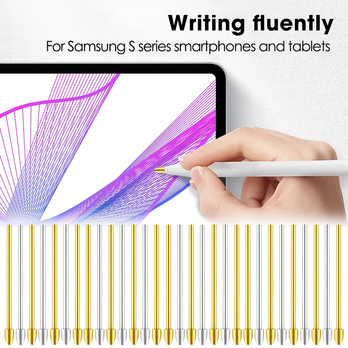 Samsung S-Pen Stainless Steel Replacement Nibs – Tab S7 S8 S9