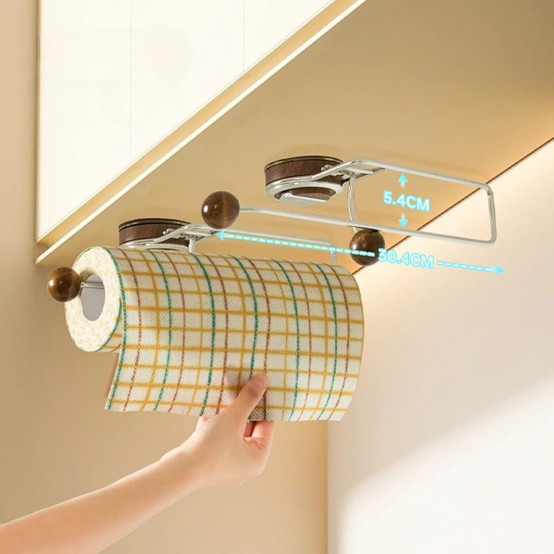 No-Drill Suction Cup Paper Towel Holder | Wall Mount