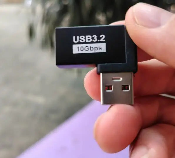 90° USB 3.0 Right Angle Adapter 10Gbps – Male to Female
