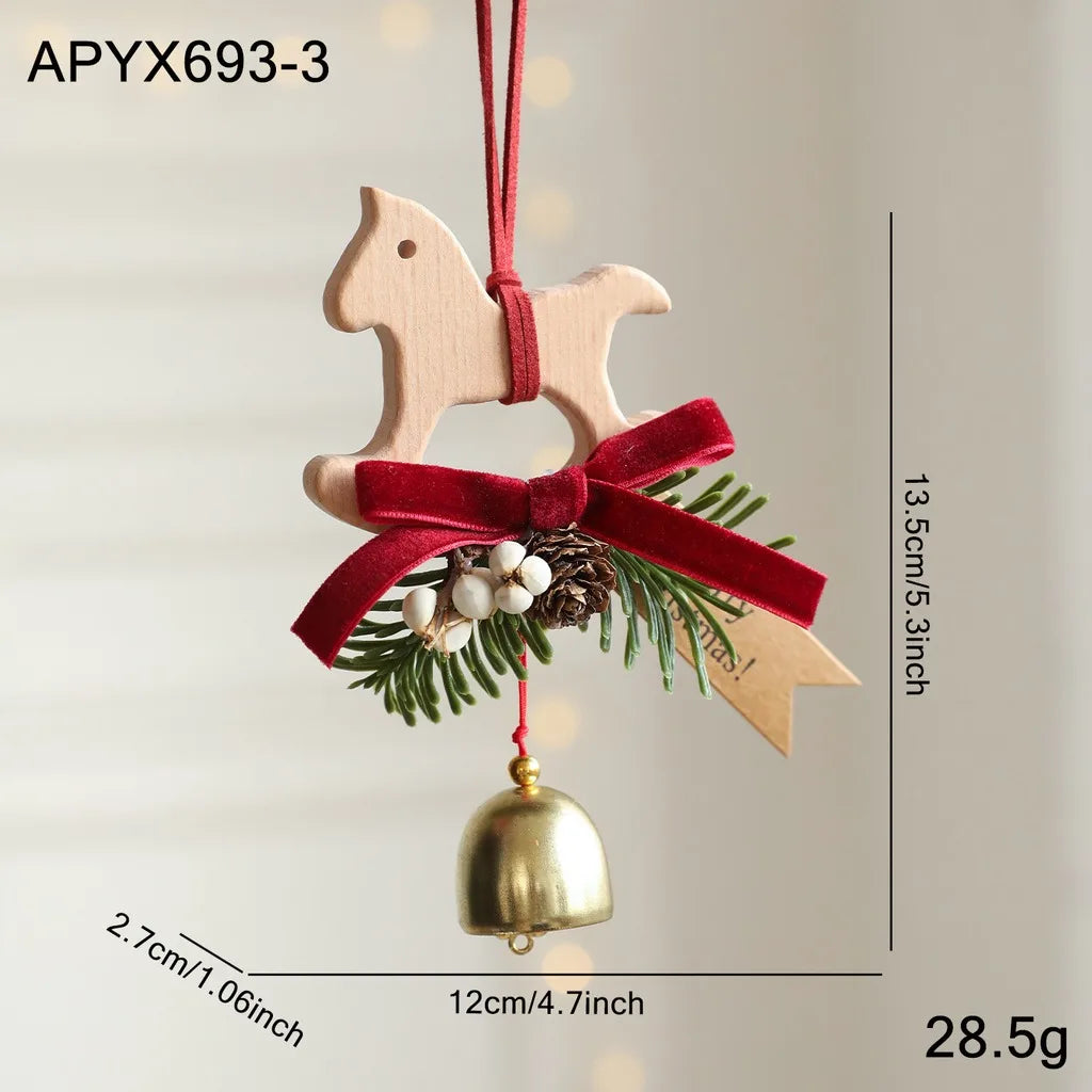 Wooden Rocking Horse Christmas Hanging Ornament | Festive