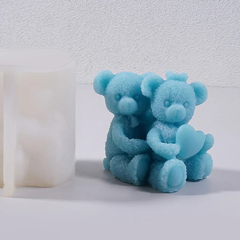 3D Bear Hug Silicone Mold – Candle, Soap & Chocolate DIY